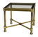 FRENCH GLASS & BRASS SIDE TABLE, MAISON JANSEN