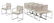 (10)ITALIAN MODERN CALLIGARIS DINING CHAIRS, LASLO