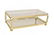 ITALIAN DESIGN GILT METAL/GLASS COFFEE TABLE 1970