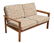 DANISH MID-CENTURY MODERN TEAK OPEN ARM SOFA