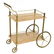 ITALIAN DESIGN BRASS & CANED SERVICE CART, 1970