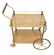 ITALIAN DESIGN BRASS & CANED SERVICE CART, 1970 - 2