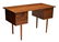DANISH MID-CENTURY MODERN TEAK PEDESTAL DESK