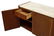 MID-CENTURY TEAKWOOD & TRAVERTINE HANGING CABINET - 3