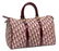 CHRISTIAN DIOR 'BOSTON' RED MONOGRAM CANVAS BAG