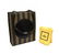 FENDI STRIPED MONOGRAM CANVAS SHOPPER TOTE BAG