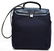 HERMES 'HER BAG' NAVY LEATHER & CANVAS HANDBAG - 2