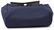 HERMES 'HER BAG' NAVY LEATHER & CANVAS HANDBAG - 3