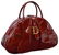 DIOR 'PAILLETTE' RED PATENT LEATHER BOWLING BAG