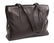 PRADA DARK BROWN LEATHER DOUBLE HANDLED TOTE