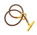 HERMES TOGGLE LOCK GILT METAL & LEATHER BRACELET