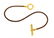 HERMES TOGGLE LOCK GILT METAL & LEATHER BRACELET - 2