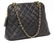 CHANEL BLACK QUILTED LEATHER SHOULDER BAG W/STRAPS - 2