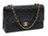 CHANEL QUILTED BLACK LEATHER FLAP TOP SHOULDER BAG