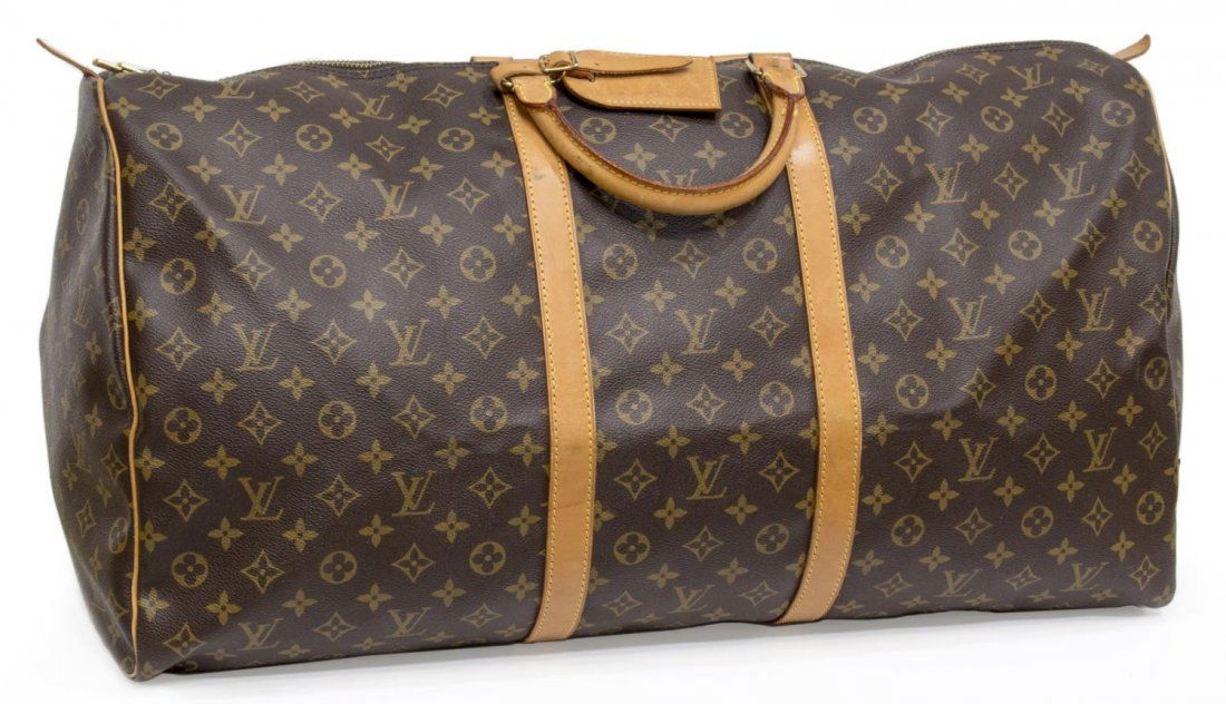 LOUIS VUITTON "KEEPALL 60" MONOGRAM DUFFLE BAG (1 of 5)
