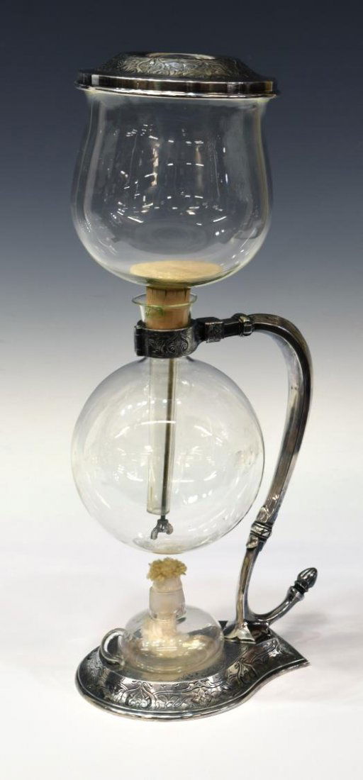 GORHAM GLASS & SILVERPLATE COFFEE MAKER BY SILEX (1 of 7)