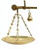 LARGE VINTAGE GILT BRASS BALANCE SCALE - 4
