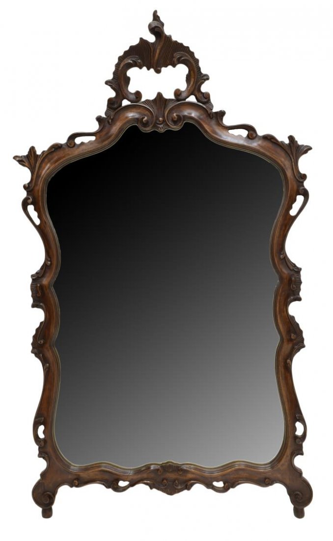 ITALIAN BAROQUE STYLE HANGING WALL MIRROR, 20TH C (1 of 2)