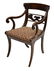 DANISH BIEDERMEIER STYLE CARVED MAHOGANY ARMCHAIR