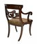 DANISH BIEDERMEIER STYLE CARVED MAHOGANY ARMCHAIR - 2