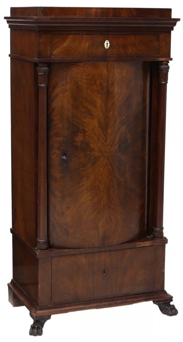DANISH MAHOGANY CUPBOARD, LATE 19TH C. (1 of 4)