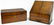 (2) ENGLISH MAHOGANY LAP DESK & OAK LETTER BOX