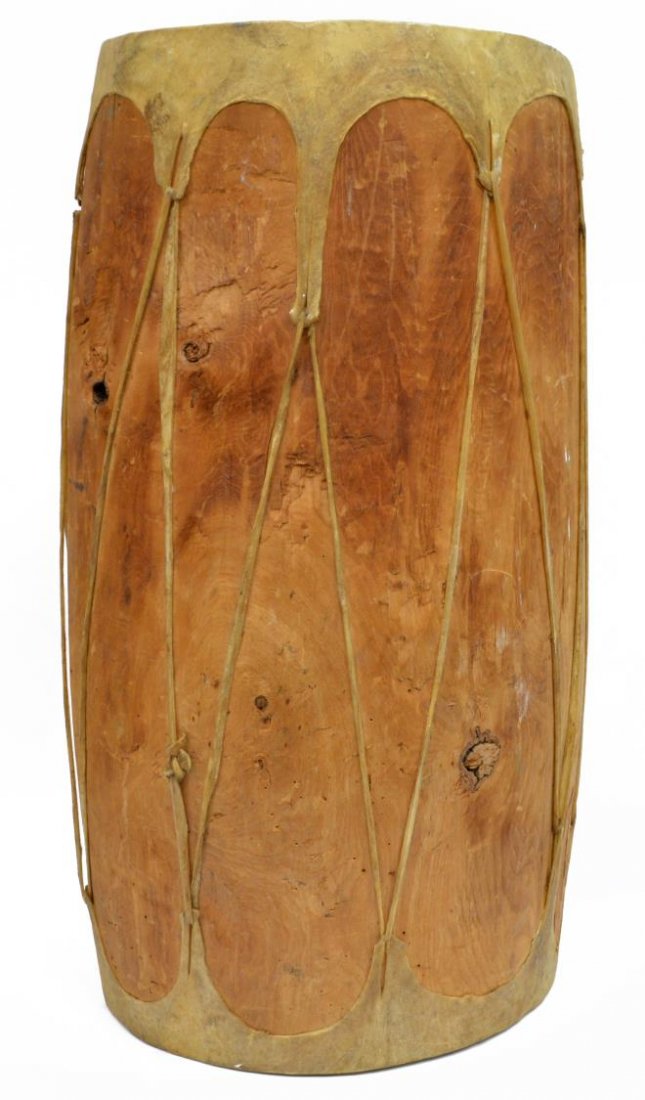 NATIVE AMERICAN CHCHITI PUEBLO DRUM (1 of 2)