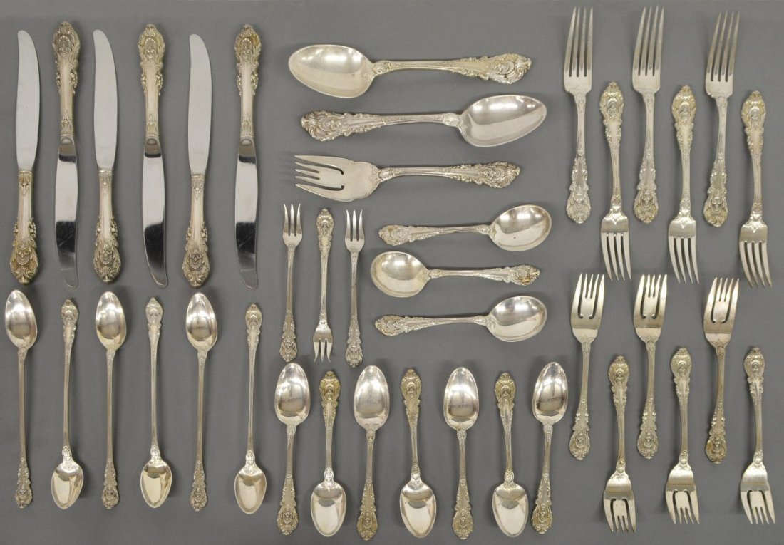 (40) SIR CHRISTOPHER STERLING FLATWARE BY WALLACE (1 of 8)