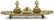 (2) ORNATE GILT BRASS DOUBLE INKSTAND & BLOTTER