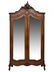 LOUIS XV STYLE CARVED & MIRRORED ARMOIRE, 19TH C - 2