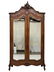LOUIS XV STYLE CARVED & MIRRORED ARMOIRE, 19TH C - 5