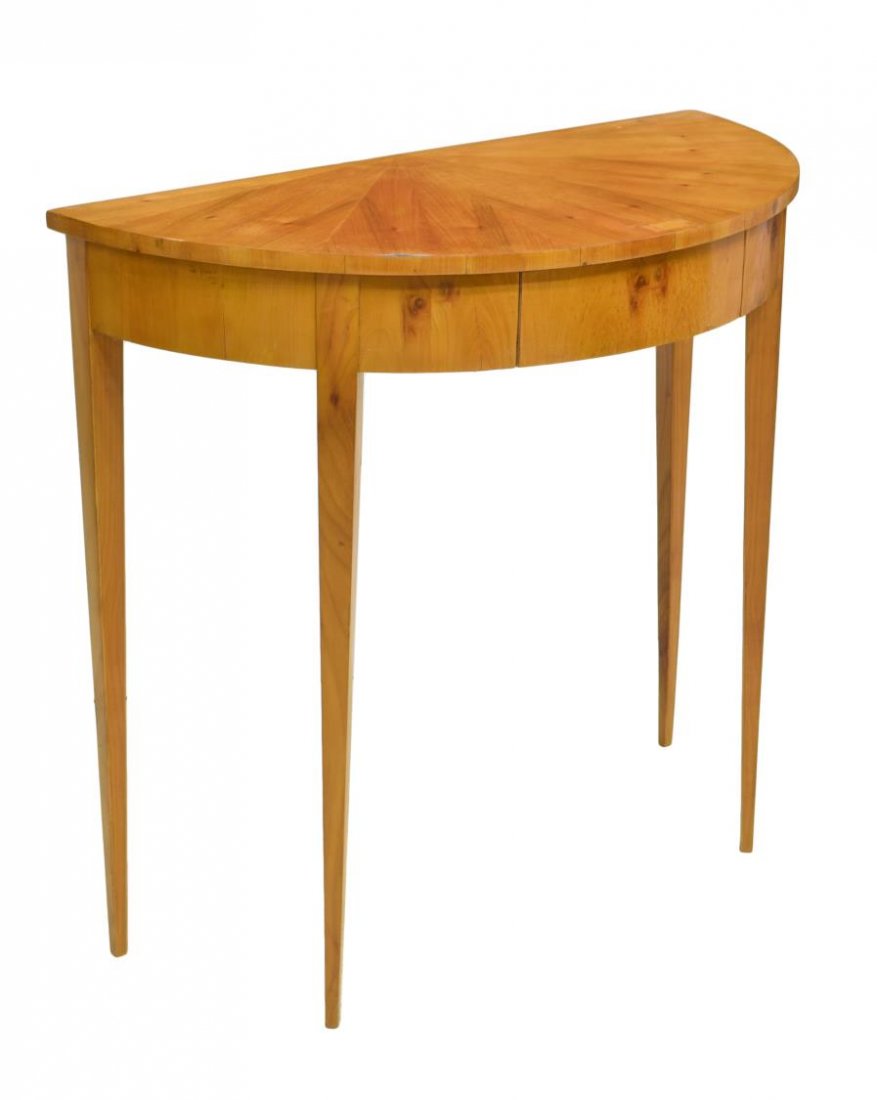 DANISH BIEDERMEIER DEMILUNE CONSOLE TABLE (1 of 3)