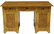 DANISH BIEDERMEIER BIRDSEYE BIRCH PEDESTAL DESK