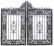 (PAIR) LARGE IRON FRAMED GATES, 88"H x 55"W