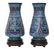 (2) LARGE ANTIQUE CHINESE CLOISONNE VASES - 2