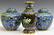 (3) VINTAGE CLOISONNE ENAMEL GINGER JARS & VASE - 2