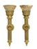 (PAIR)SPANISH GILT BRONZE & ALABASTER WALL SCONCES - 2