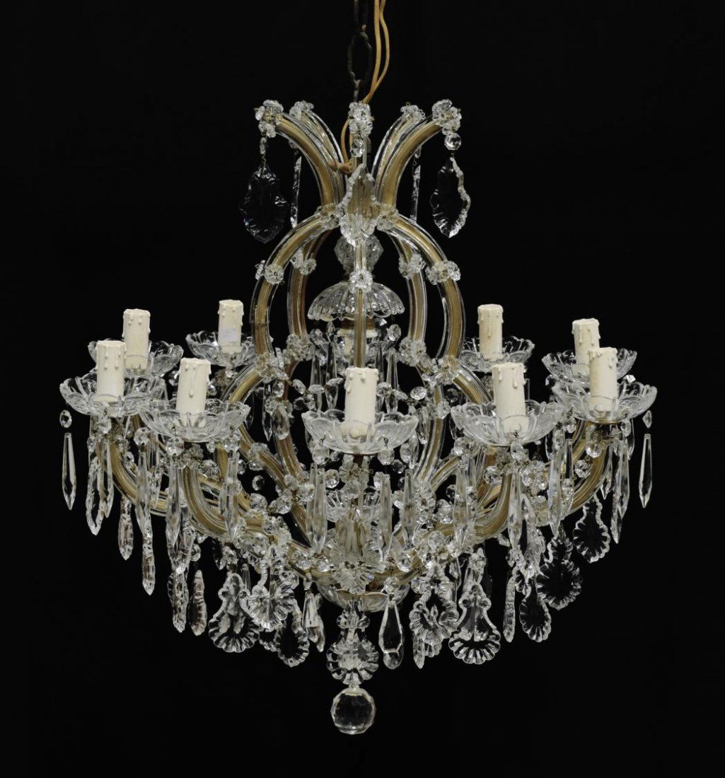 ITALIAN MARIA THERESA CRYSTAL PRISM CHANDELIER (1 of 2)