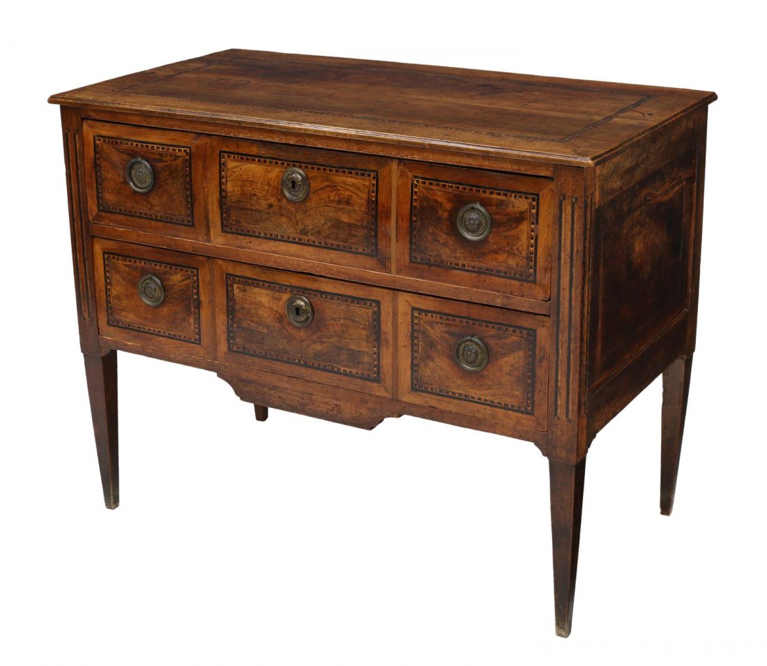 FRENCH LOUIS XVI PARQUETRY INLAID COMMODE 18TH C. (1 of 4)