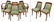 (8) FRENCH EMPIRE STYLE DINING CHAIRS EARLY 20TH C
