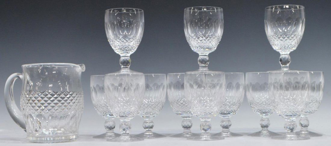 (13) WATERFORD COLLEEN CRYSTAL STEMWARE GOBLETS (1 of 3)