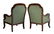 (2) DANISH EMPIRE STYLE MAHOGANY ARMCHAIRS C. 1900 - 2