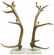 (2) DEER ANTLER ON MARBLE CANDLEHOLDERS