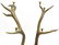 (2) DEER ANTLER ON MARBLE CANDLEHOLDERS - 2