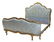 FRENCH LOUIS XV STYLE UPHOLSTERED BED, 20TH C