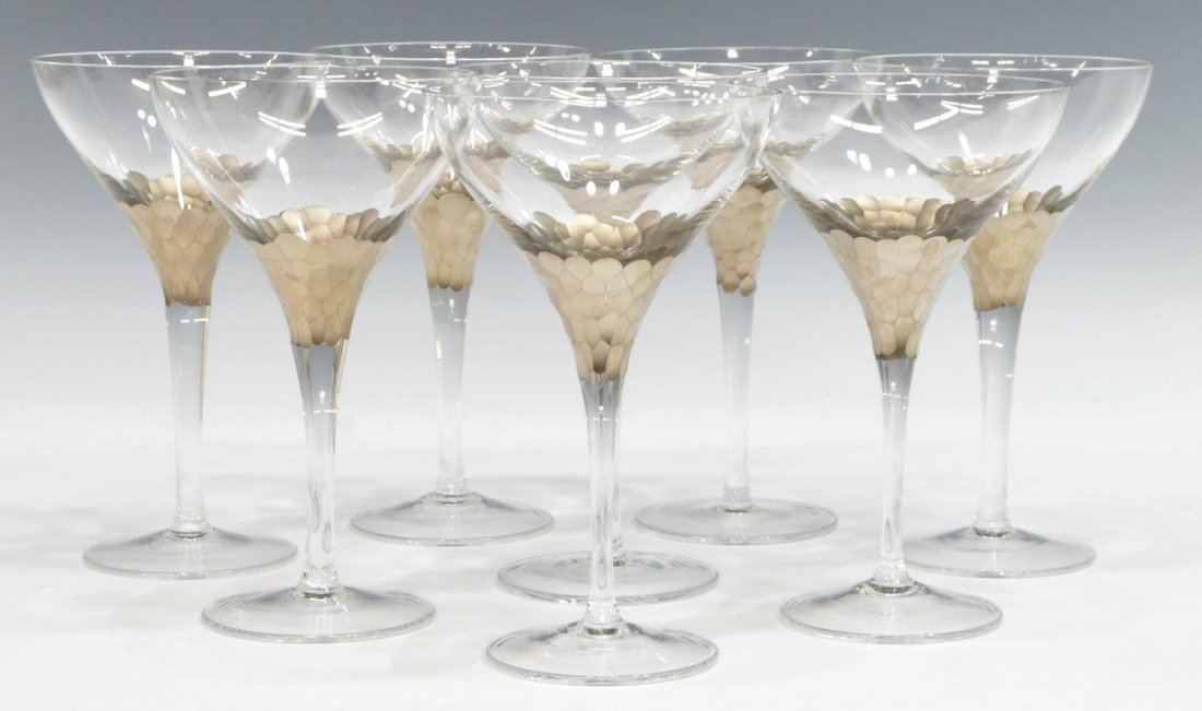 (8) FITZ & FLOYD 'DAPHNE' COUPE CHAMPAGNE STEMWARE (1 of 4)