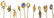 (10) COLLECTION VINTAGE PLATED & GOLD STICK PINS