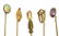 (10) COLLECTION VINTAGE PLATED & GOLD STICK PINS - 4
