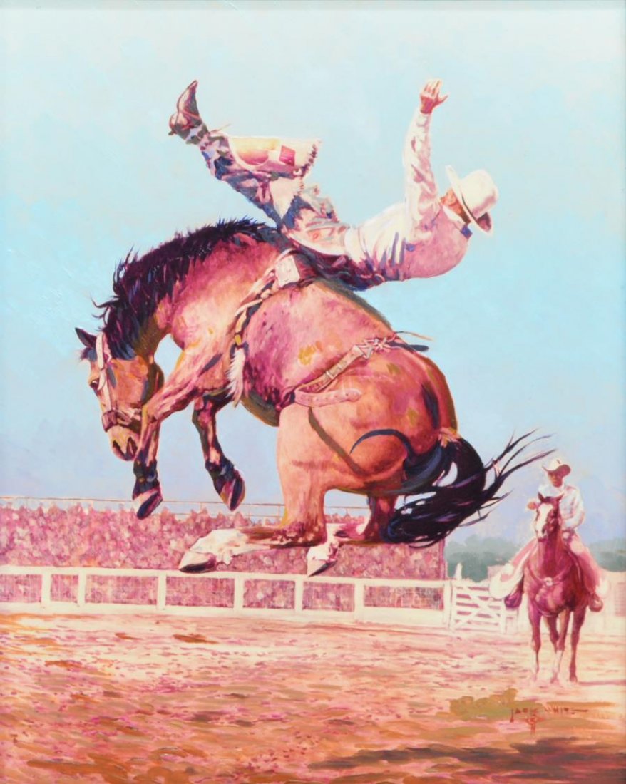 JACK WHITE (TEXAS, B. 1933) WESTERN PAINTING (1 of 5)