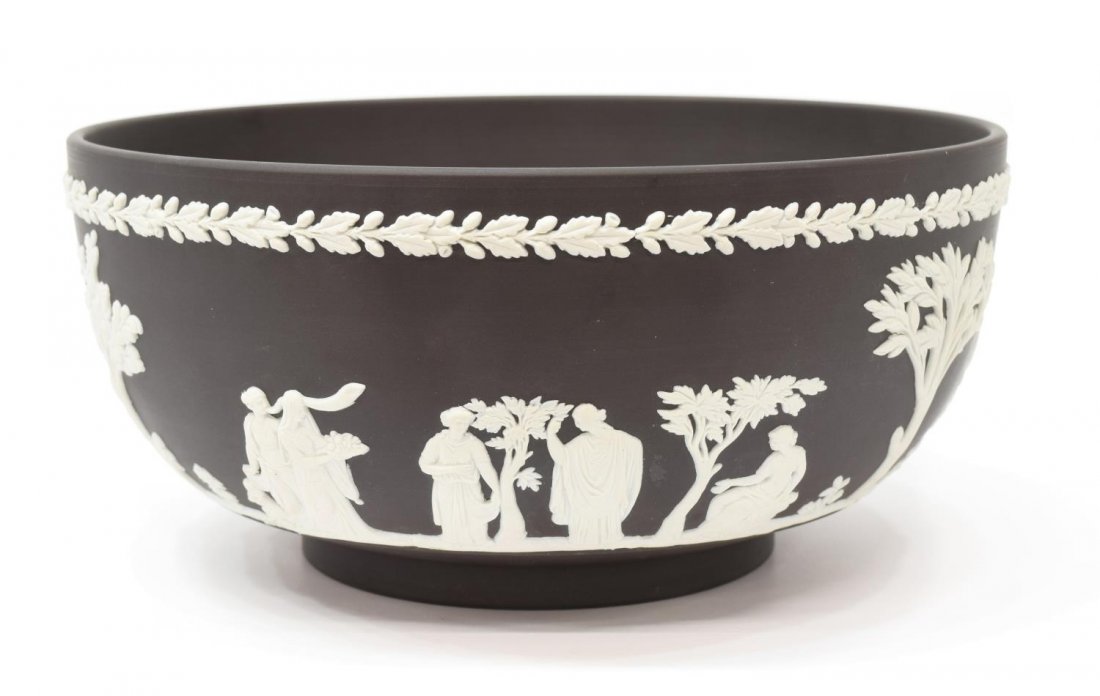 (5) WEDGWOOD JASPERWARE BOWLS, PITCHERS, CACHEPOT (1 of 4)